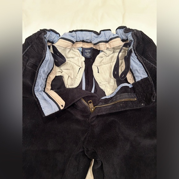 GAP boys navy blue adjustable waist corduroy pants- Size 12 Regular - Picture 3 of 15